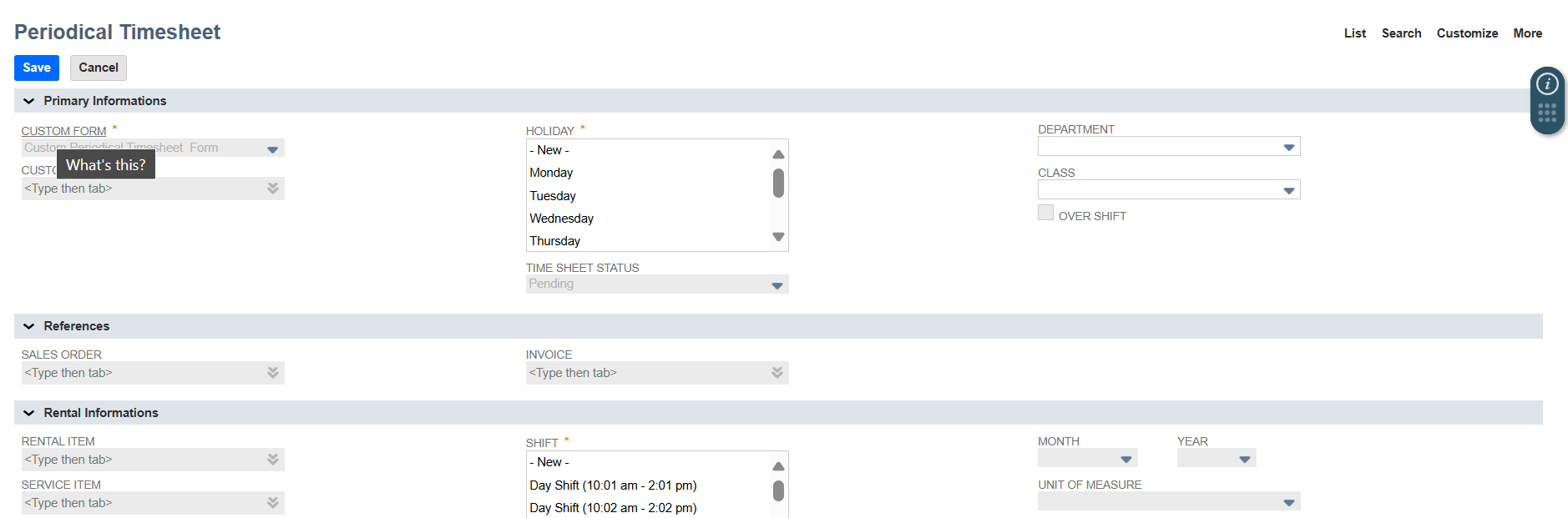 Maintenance and Service Tracking